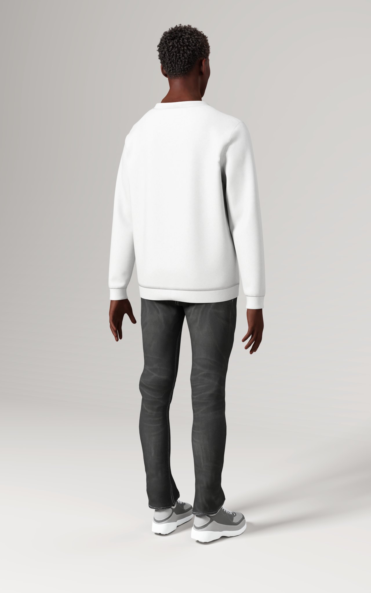 Lightweight Sweatshirt (AOP), size S, Back view on a person