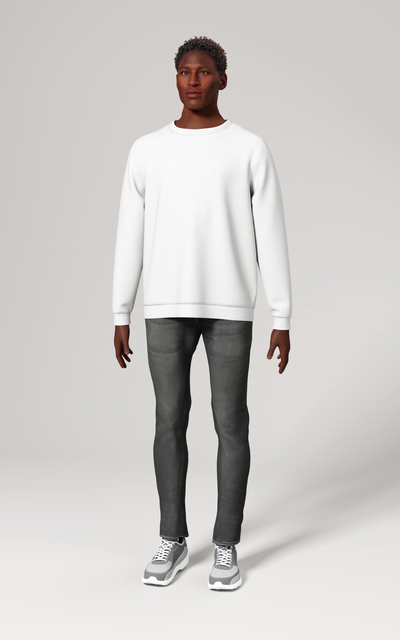 Lightweight Sweatshirt (AOP), size S, Front view on a person
