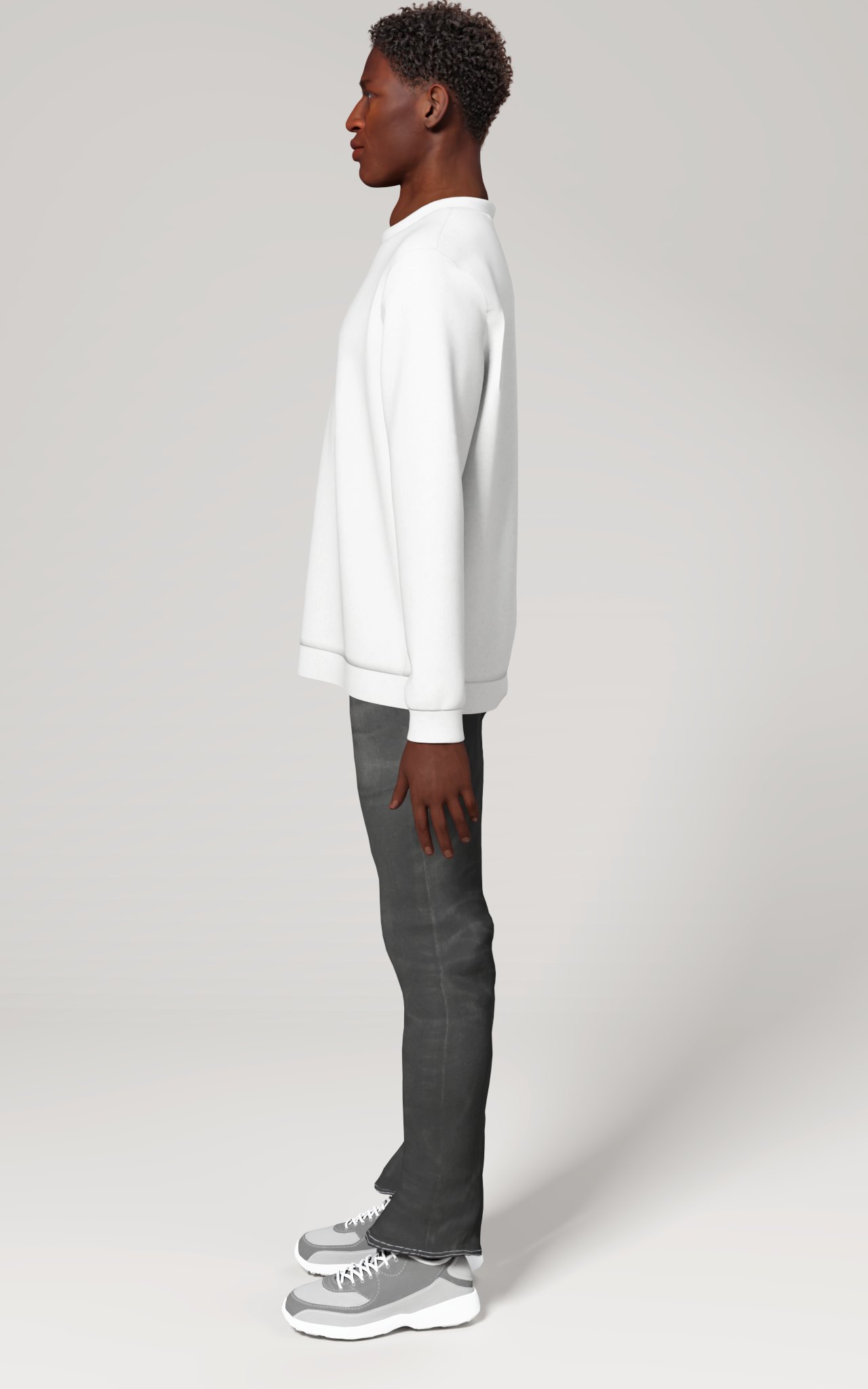 Lightweight Sweatshirt (AOP), size S, Side view on a person